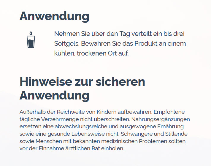 doTERRA MetaPWR Softgels Anwendung