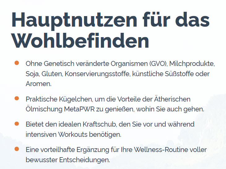 doTERRA MetaPWR Kuegelchen Hauptnutzen