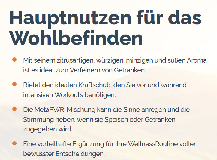 doTERRA MetaPWR Ölmischung Nutzen